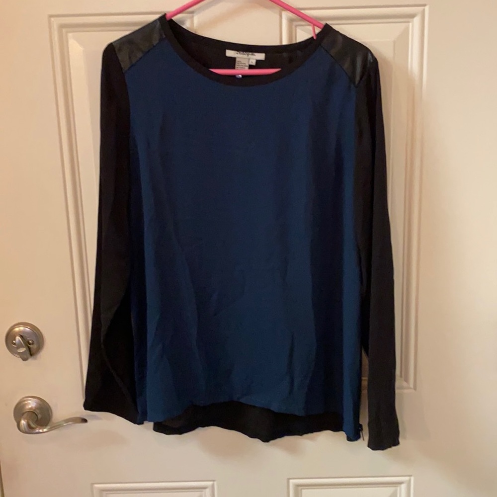 TRACY M. Tunic Top, Size L, Color-Teal Combo, Style #325